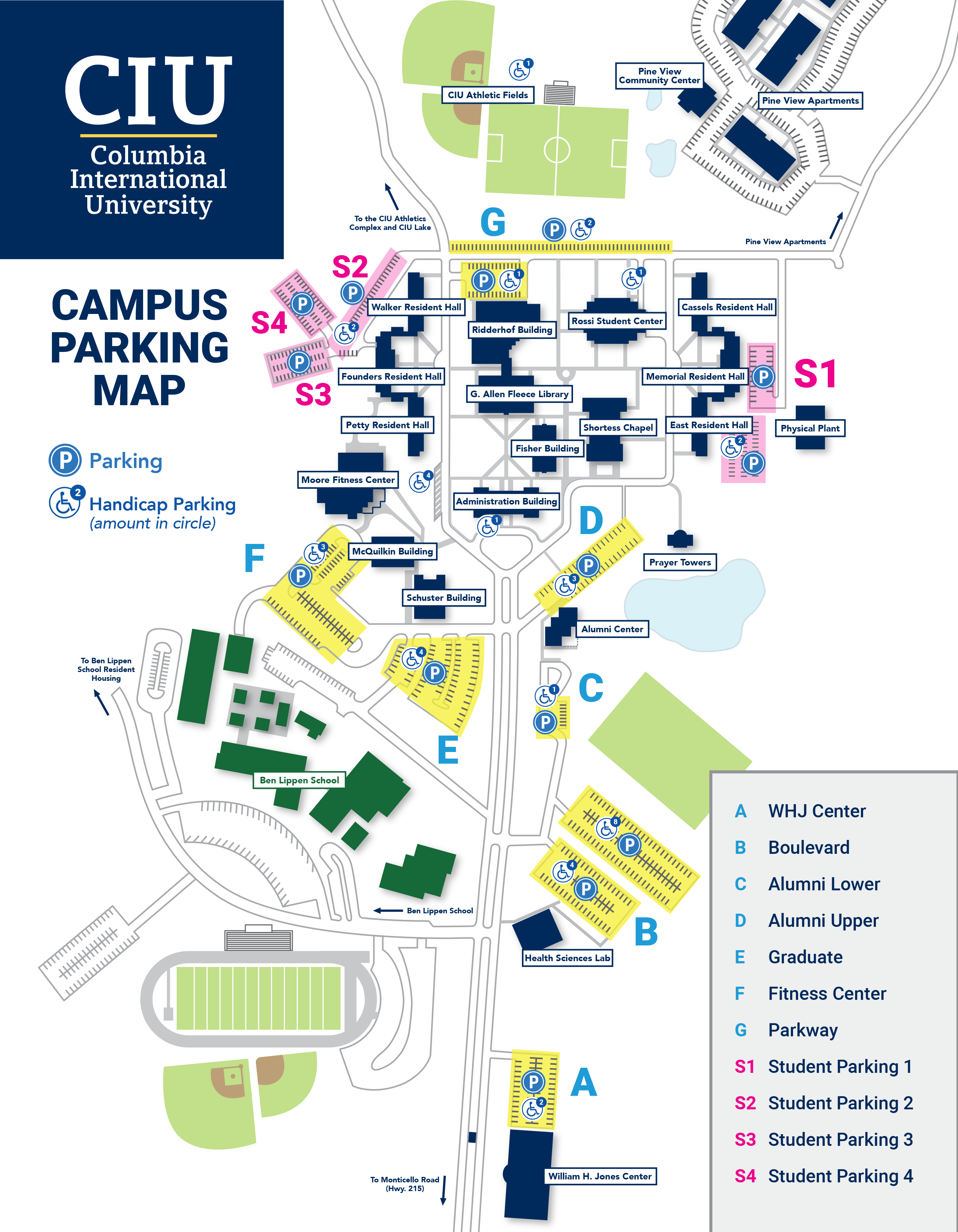 CIU Parking Map