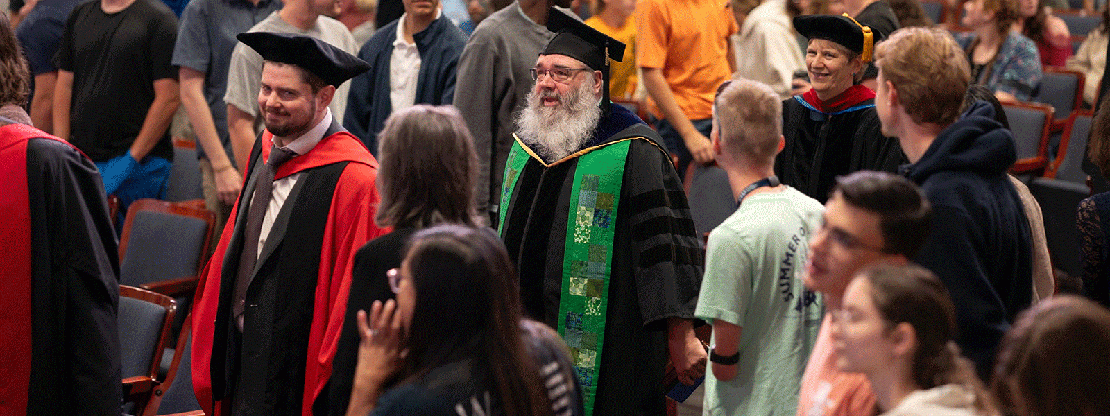 Professors in procession at the CIU 2024 Convocation. (Photo by Noah Allard)