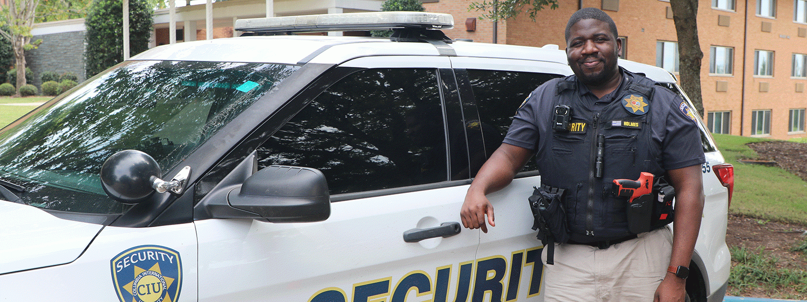 CIU Security Officer Xavier Holmes is ready to serve