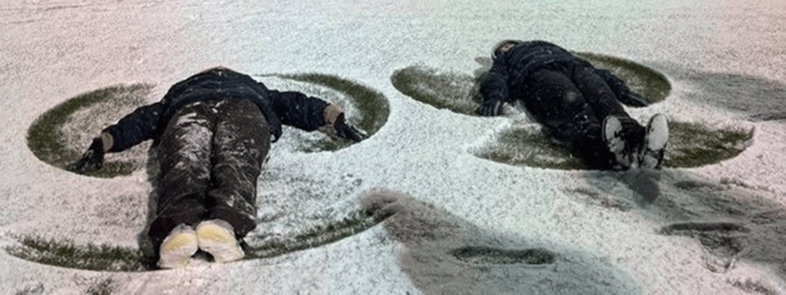 Snow angels spotted on campus. (Instagram) 