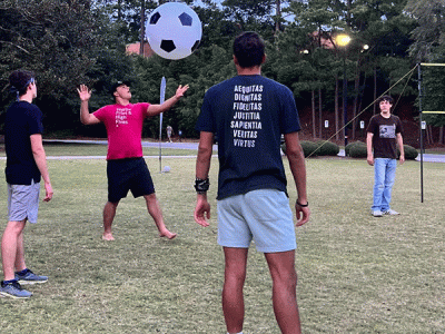 "Big Ball Volleyball" on The Quad. (Photo by Alexis Deason, CIU Student Photographer)