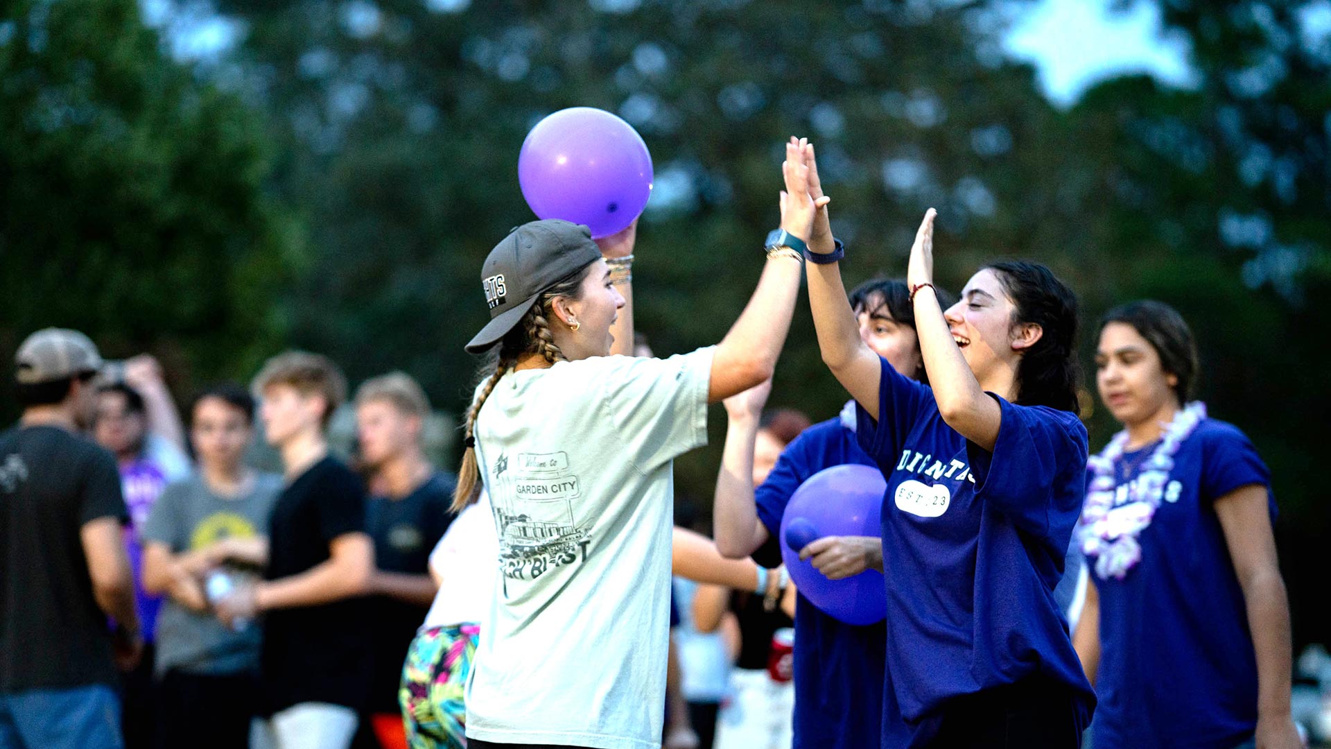 High fives for Alpha Weekend