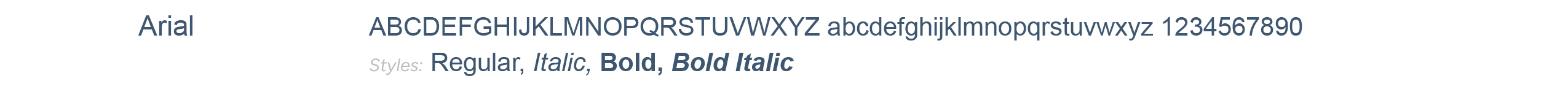 Arial font