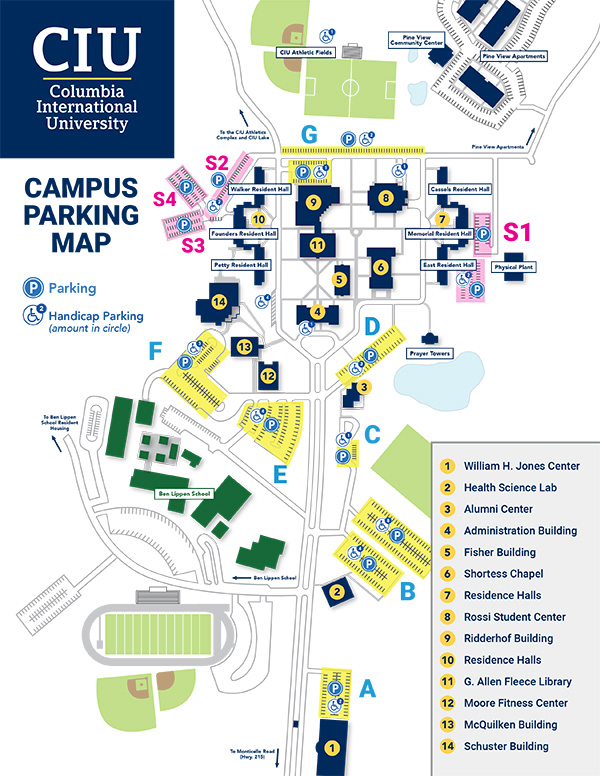 CIU Building Numbers Map