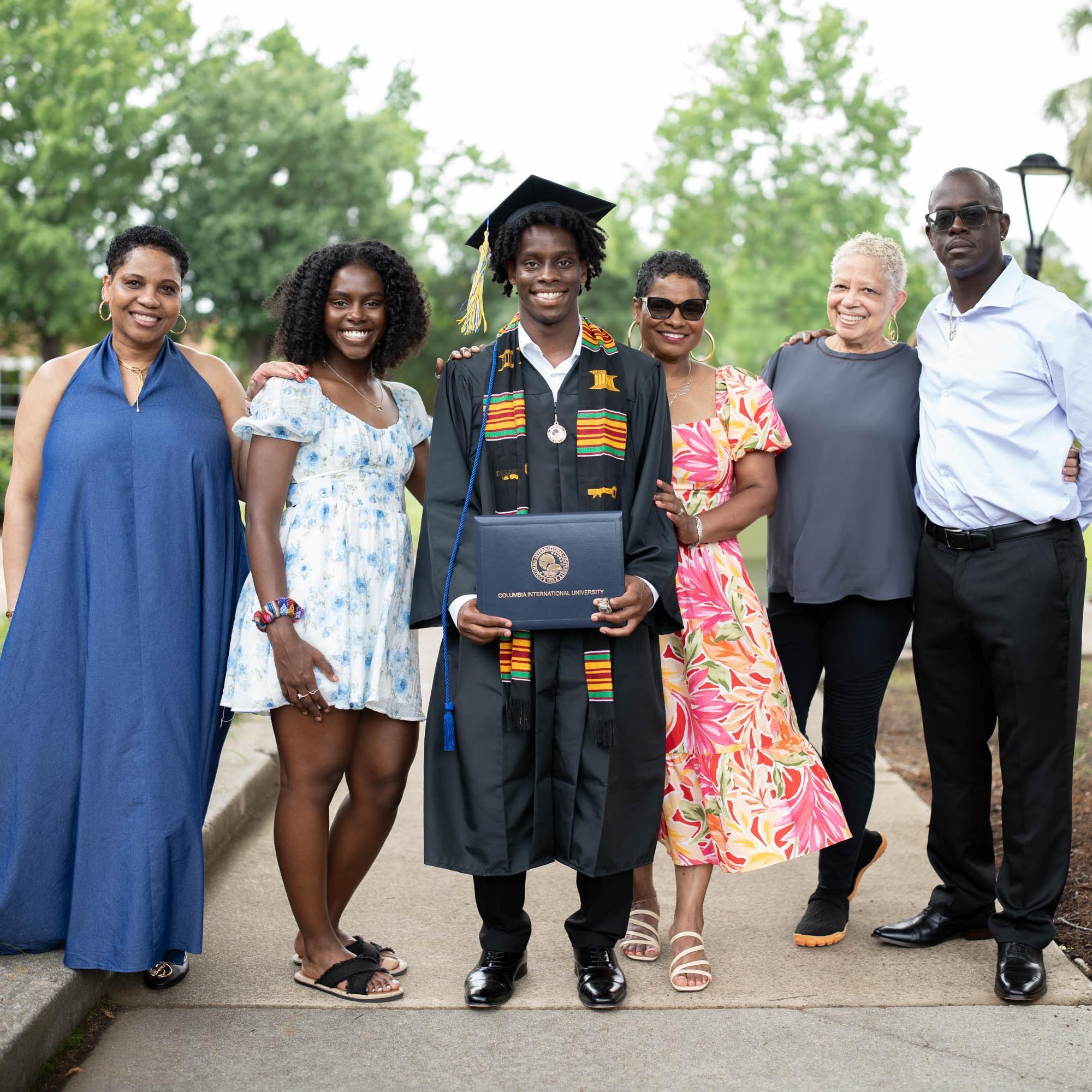 Family Celebrating Graduate