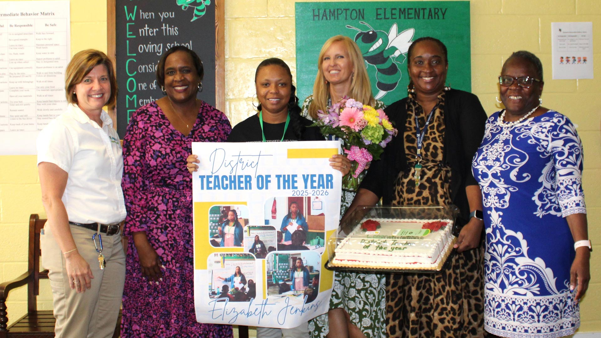 Elizabeth Jenkins celebrates with her colleagues