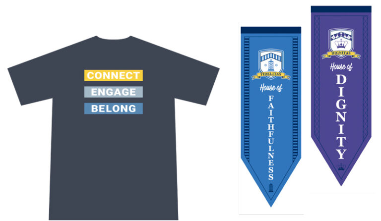 Example shirt design for internal purposes Example campus banners for internal use purposes